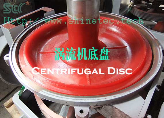 disc of centrifugal disc finishing machine