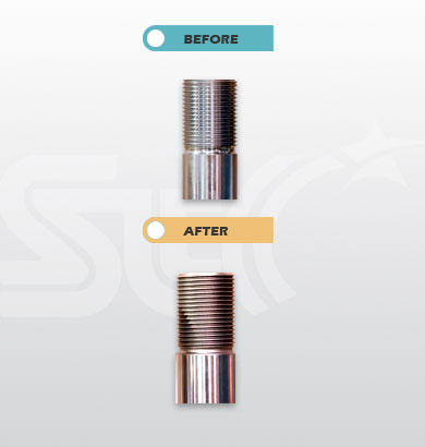 Effect after thread deburring