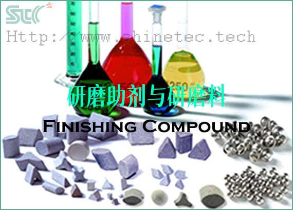 finishing, polishing compound liquid and abrasive media
